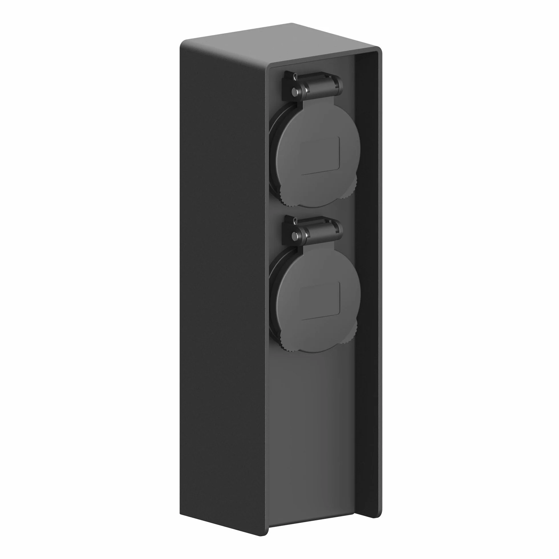 Ledvion - Toma de Corriente para Exterior con Poste, Incl. Temporizador, 2 Enchufes, Impermeable IP44, Garantía de 3 Años