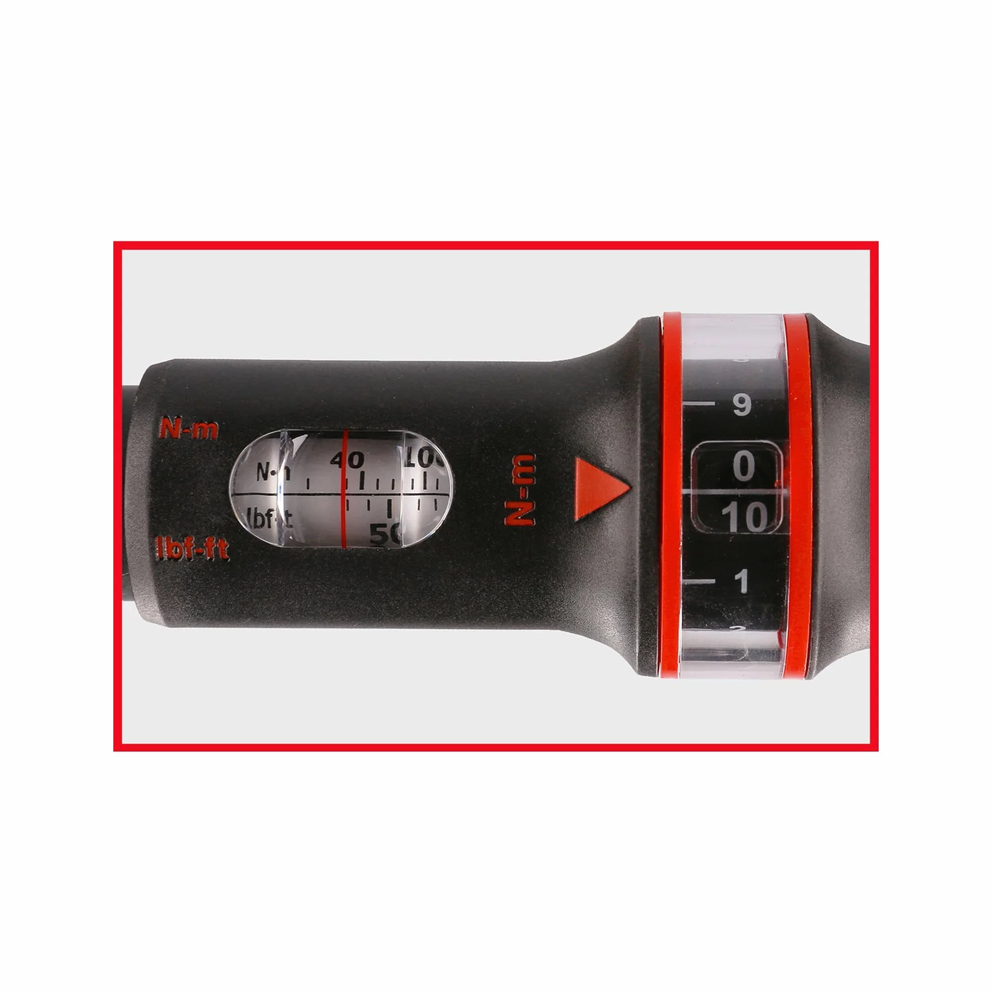 KS Tools 516.1442 1/2" Llave dinamométrica ERGOTORQUE®precision con cabezal de carraca de cambio de posición por mando giratorio 40-200Nm