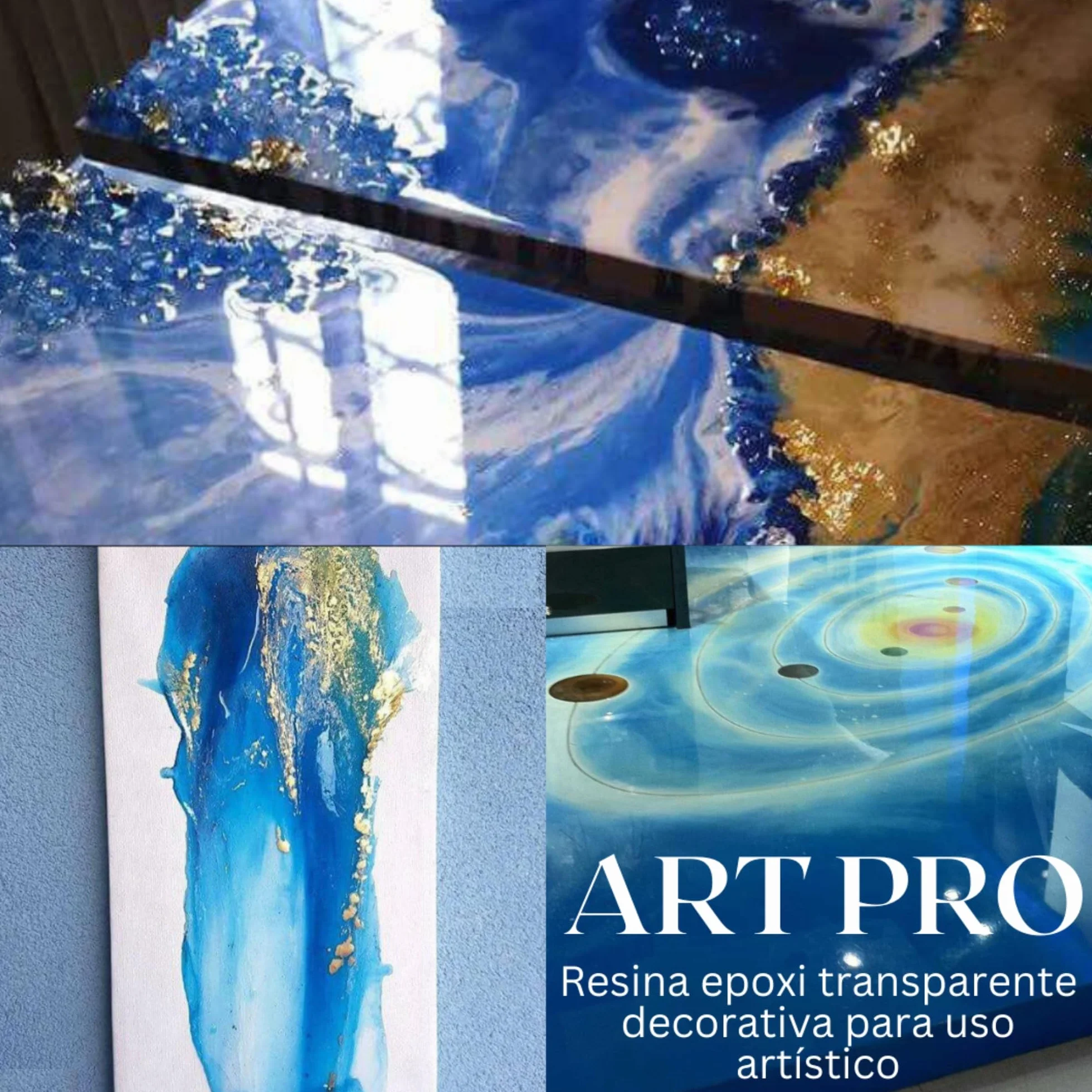 RESIN PRO Resina epoxi Art Pro 1,66 kg Resina epoxi Transparente Ideal para bandejas, Cuadros y revestimientos y Suelos artísticos – Certificada no tóxica