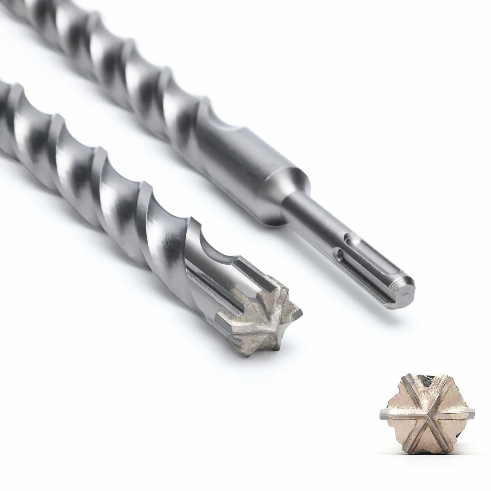 Broca SDS Plus de 22 mm x 600 mm con 6 cortes de metal duro, ideal para taladrar en piedra, piedra natural, hormigón, ladrillo