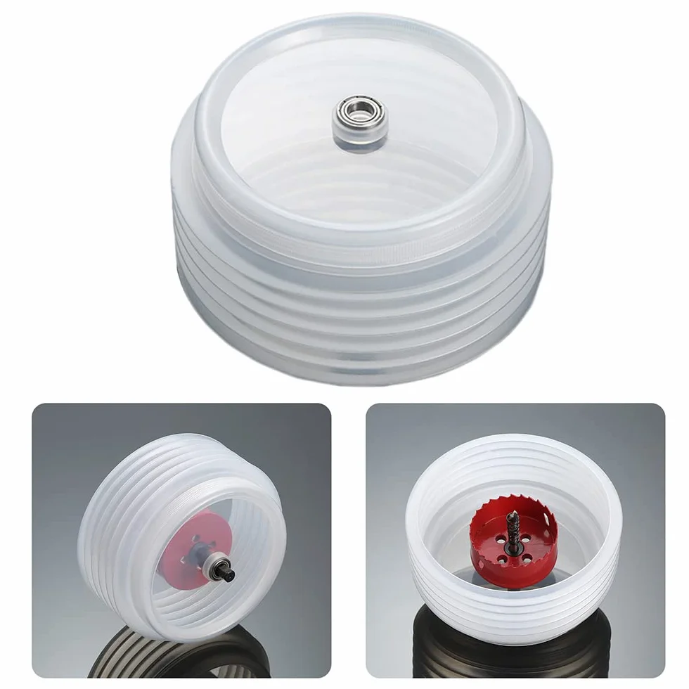 Taladro Colector de polvo Cubierta Agujero Sierra Cuenco para el polvo Inicio Cenicero Bimetálico Accesorios de sierra con cojinetes integrados para abridores de orificios de 125 mm