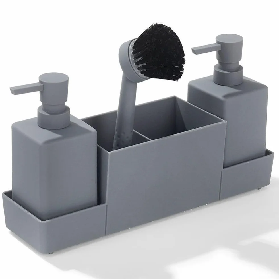 Fregadero de cocina para carrito con dispensador de jabón, organizador de encimera, plástico ABS, 350 ml