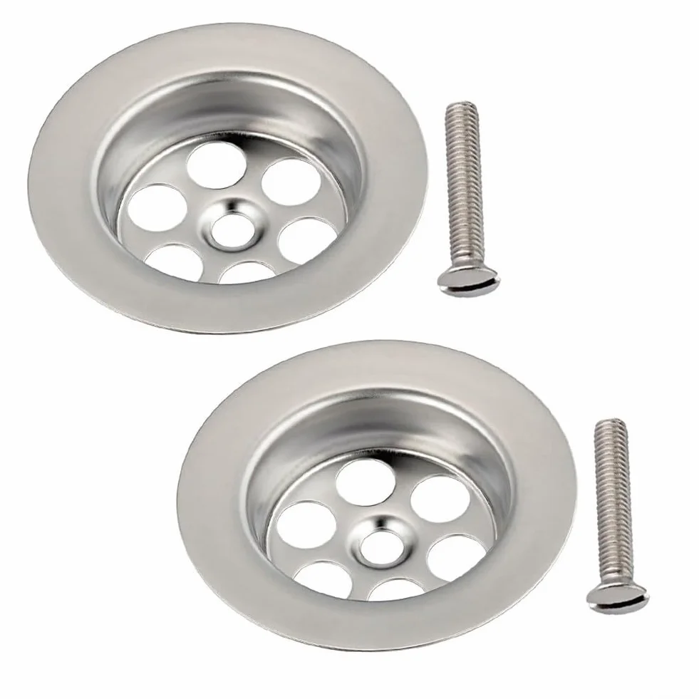 Repuesto de agujero de baño de acero inoxidable con tornillo para reparación de fugas - 2 juegos