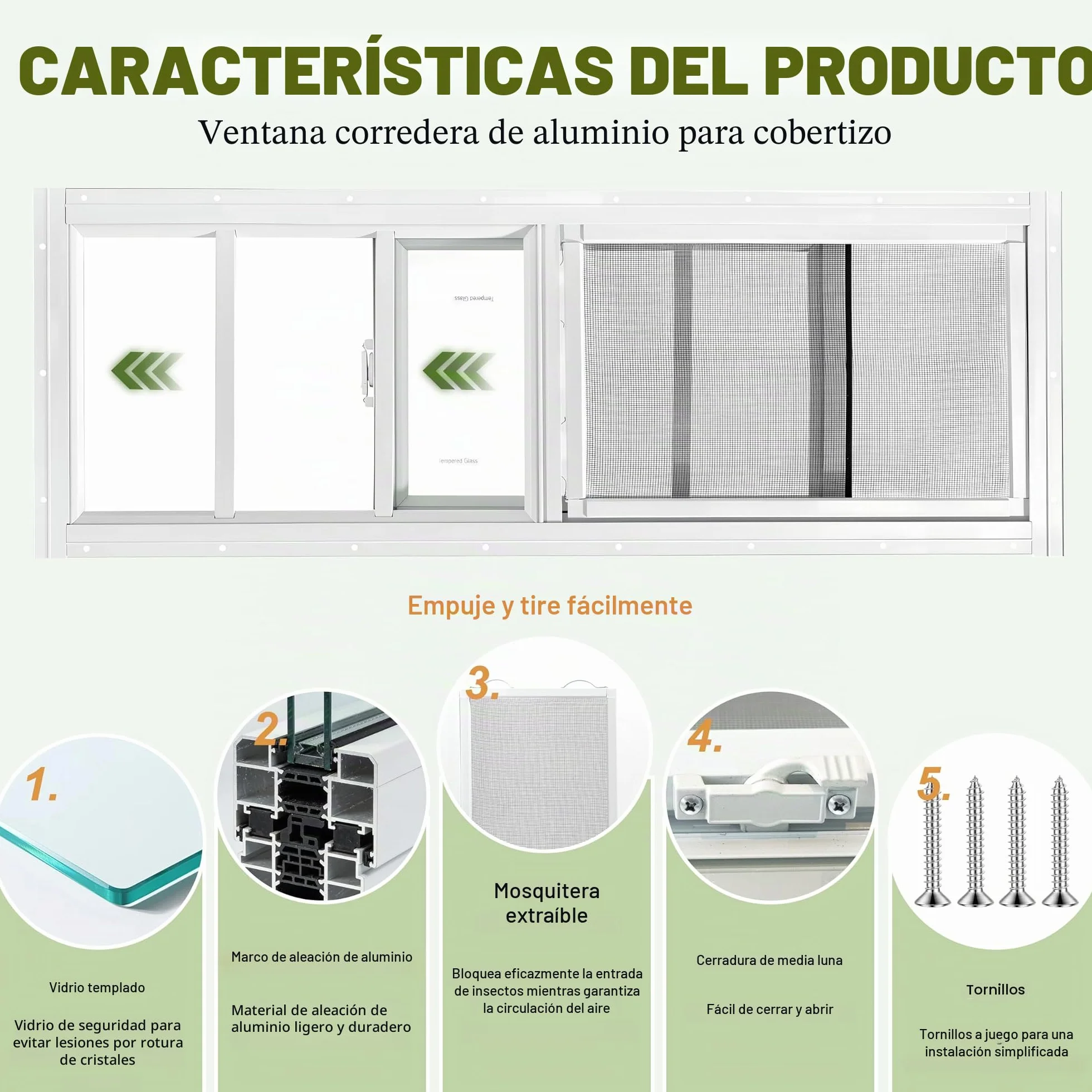 Paquete de 2 ventanas para cobertizo, ventana corredera blanca de 25,4 x 45,7 cm (10" x 18"), adecuada para gallinero, cobertizo, hogar, granero - Ventana de travesaño con vidrio templado y