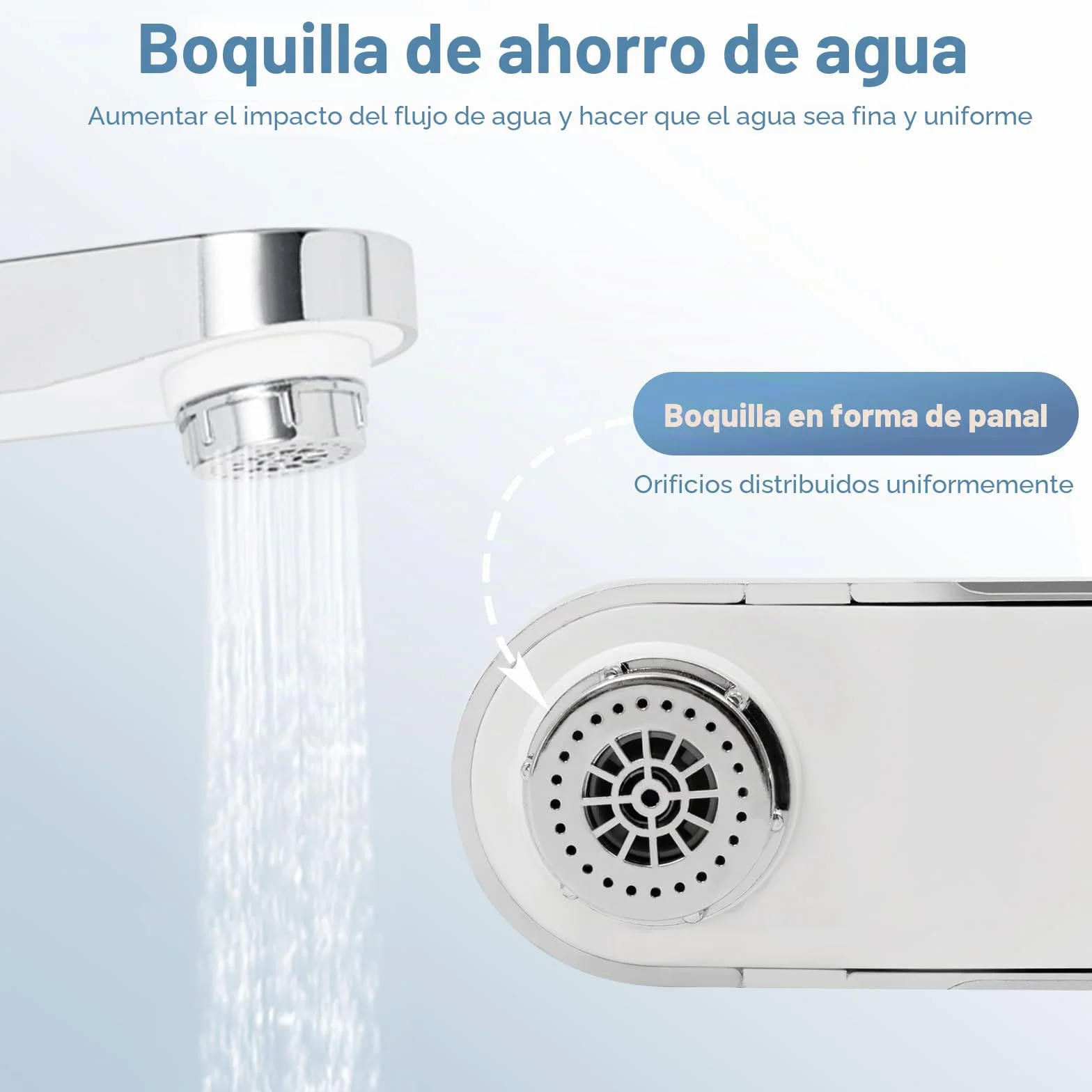 Grifo con calentador de agua instantáneo, 3000 W IPX4 Calentador eléctrico Grifo con indicador de temperatura LED legible, 360° giratorio Grifo calentador instantáneo para cocina, baño (plateado)