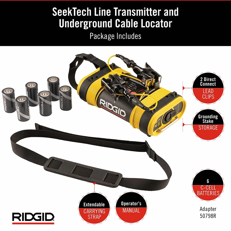 Ridgid 21898 seektech ST-305 línea transmisor, línea Tracer y metro línea localizador