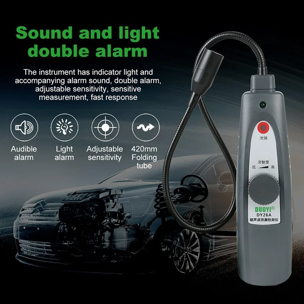 Detector de fugas de vacío ultrasónico para HVAC y automoción, detector de fugas, medidor de fugas de presión de aire, agua, gas, herramienta de diagnóstico de vacío