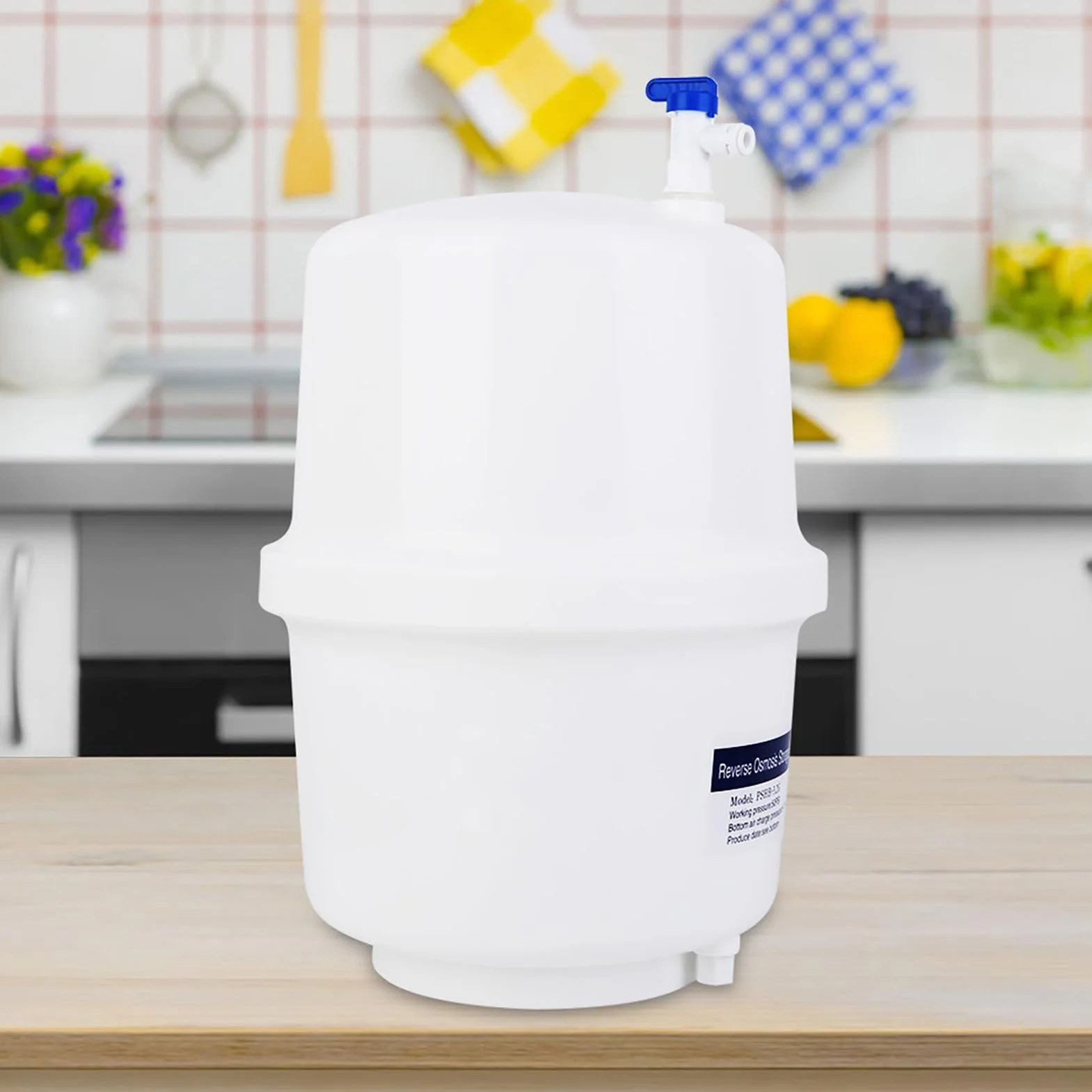 Semme Almacenamiento Presurizado de 3,2 Galones con Válvula para Sistemas de ósmosis Inversa RO: Material Apto para Uso Alimentario y Vida útil a Prueba de Explosiones