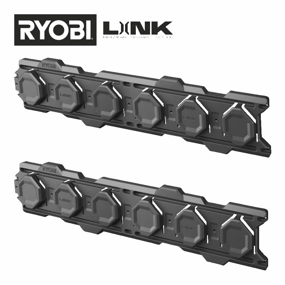 Ryobi – Kit de acoplamiento completo Link, almacenamiento para garaje y taller (7 piezas) – Syteme LINK – RSLWPK-7PC, verde y antracita