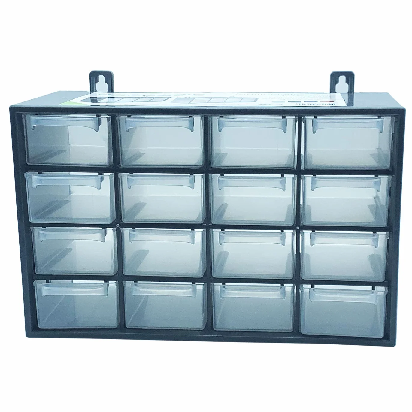 Clasificador Modular de Pared 16 Compartimentos Plástico 17x27x12 cm Negro