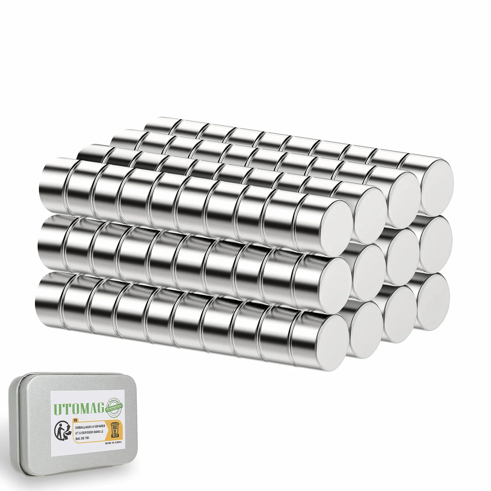 Imanes Fuertes de Neodimio de Disco 5x3mm 120 Piezas Imán Redondos de Tierra RARA Potentes y Pequeños