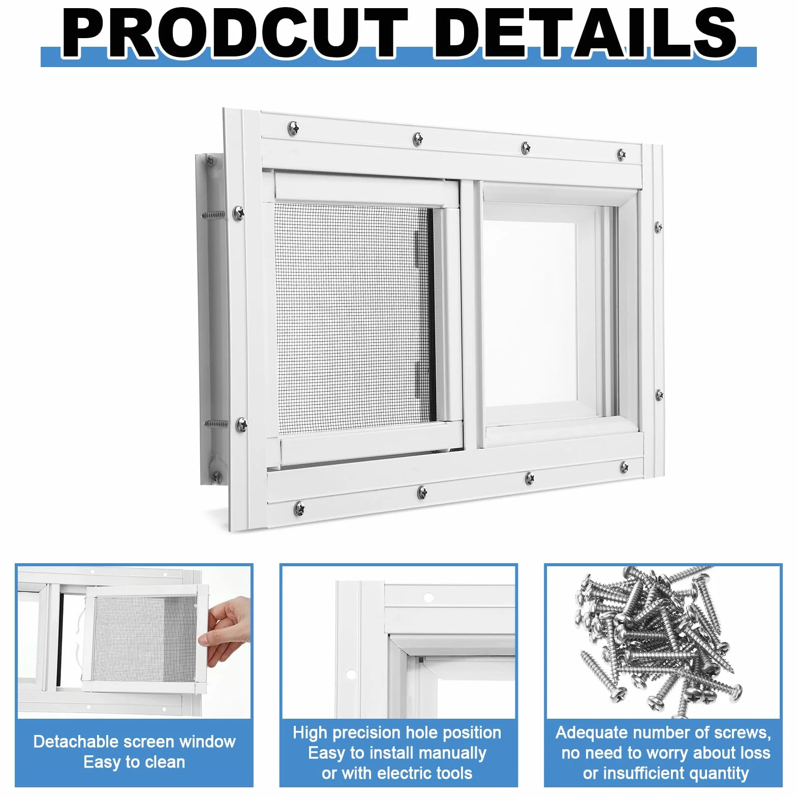 Kathfly 1 paquete de ventana de sótano para el hogar de 40,6 x 20,3 cm, mini ventanas de sótano de repuesto con malla de vidrio y tornillos para cobertizos y graneros del hogar