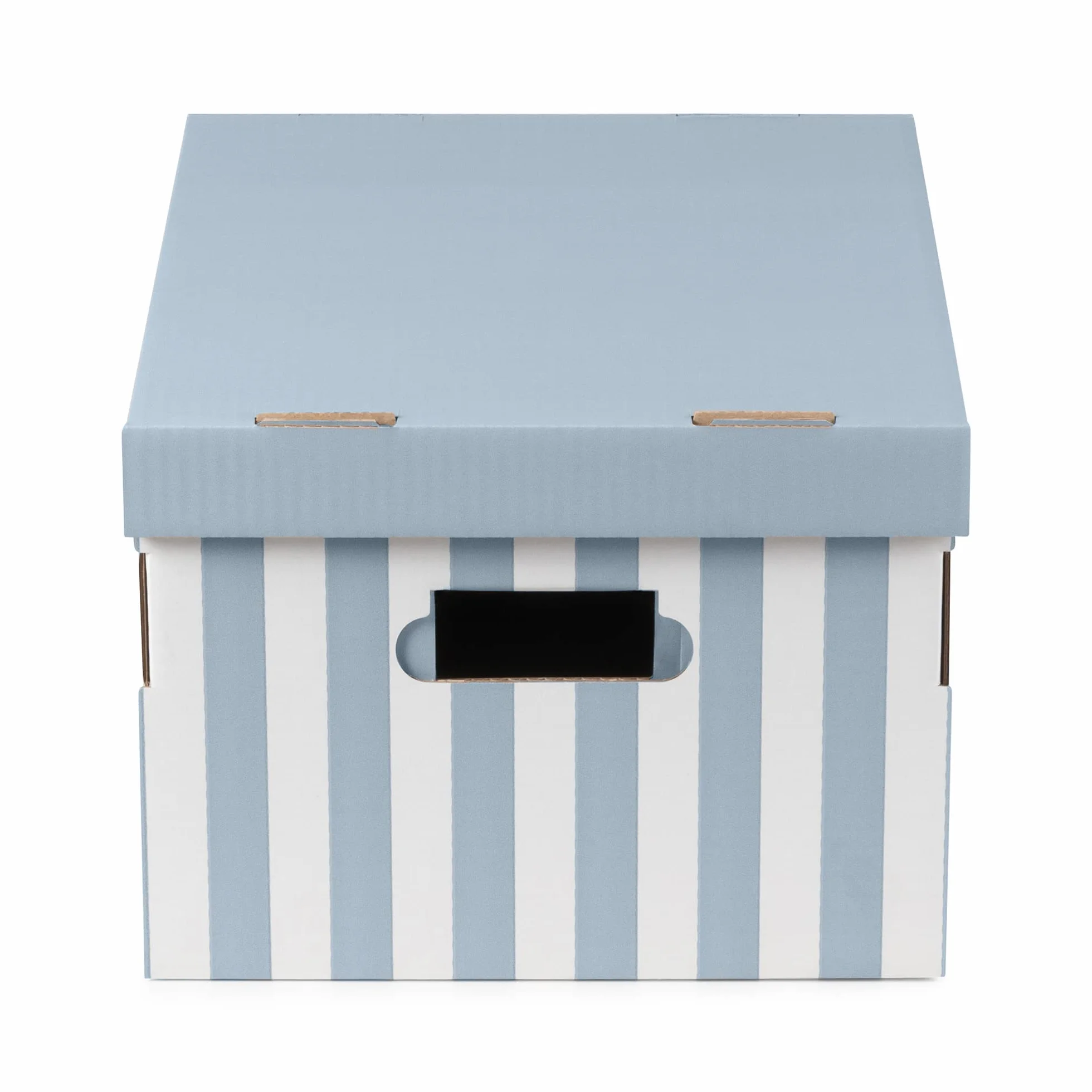 Compactor Set de 2 Cajas de Cartón para Camisas MARINIERE, Tamaño M, 40x31x21 cm, Color Azul, Fibra de Bambú -