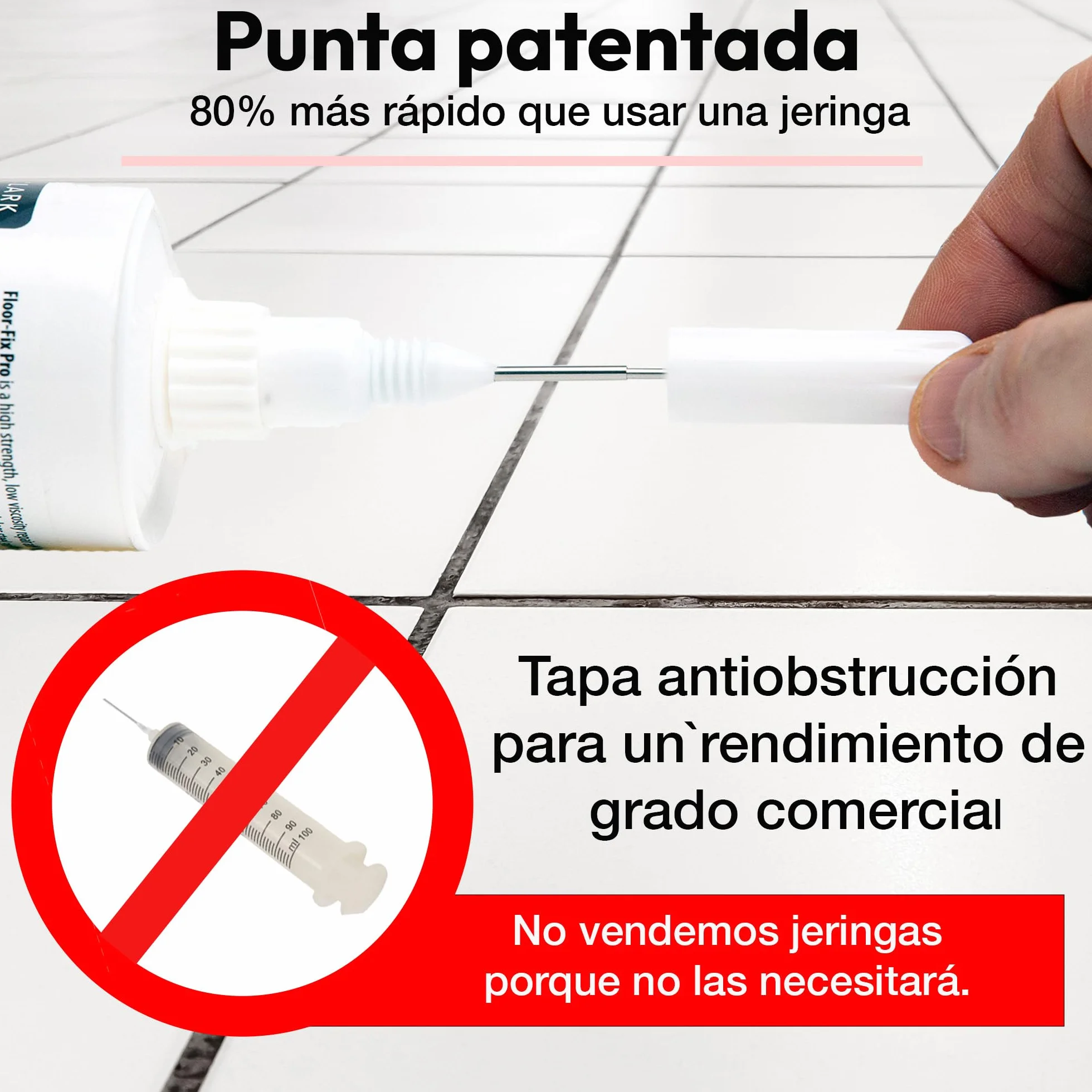 300ml - ¡Fija rápidamente las baldosas sueltas sin quitarlas! Con Punta De Inyección Incorporada De 2mm Para Reparaciones Rápidas En Baldosas Con Líneas De Gorut Estrechas (12)