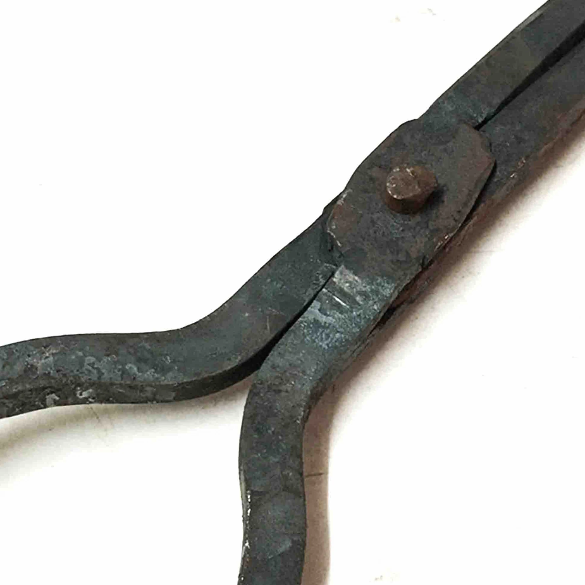 Tenaza de forja Pinzas de herrero Tenaza de forja de nariz redonda Pinzas en U Forja de tornillo de banco de yunque 2PCS 70cm 980g Tenaza de forja para Ingeniero Herrero,A