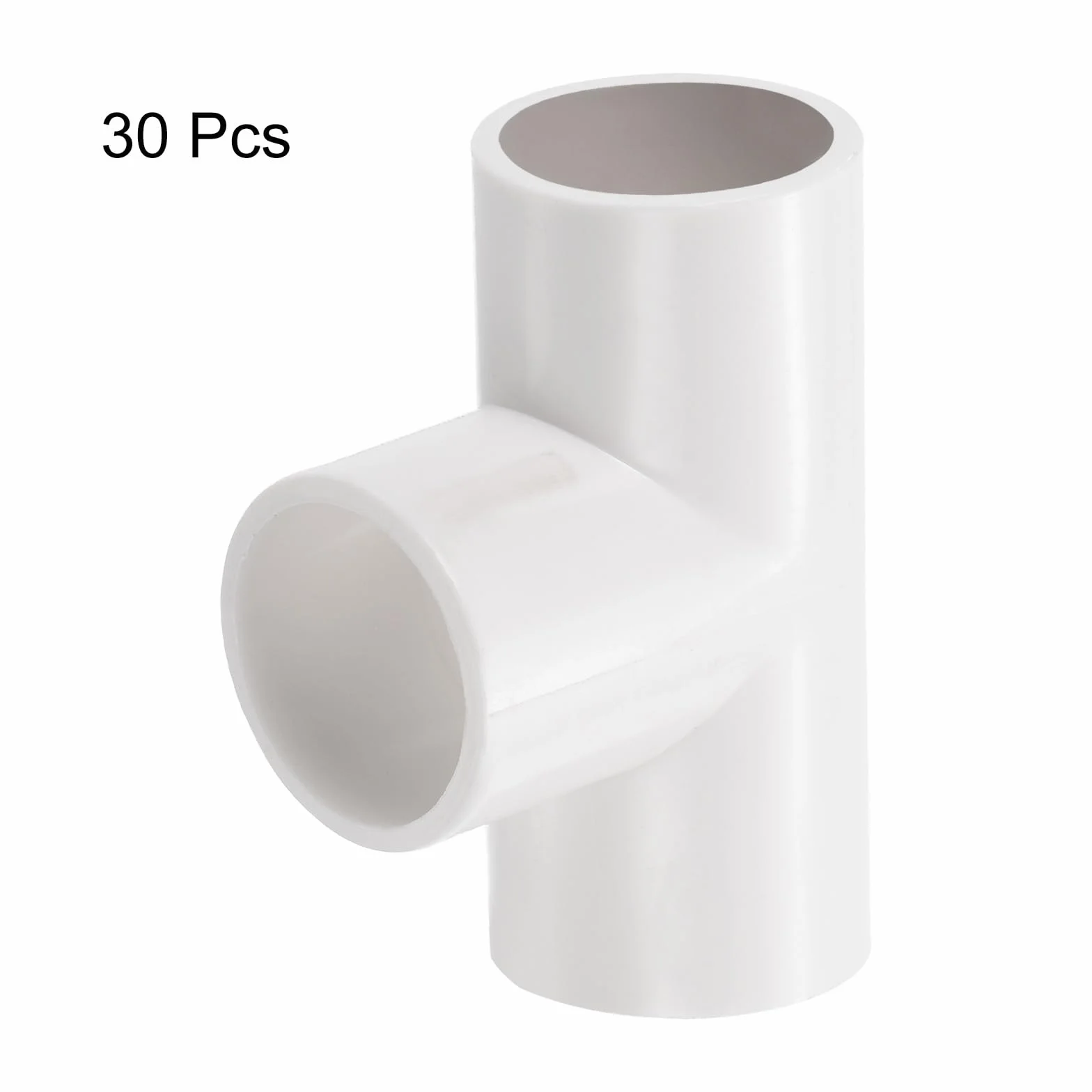 QUARKZMAN Acoplador de Tubo PVC T 3 Vías, 16 mm, Blanco, para Conducto Eléctrico, Paquete 30