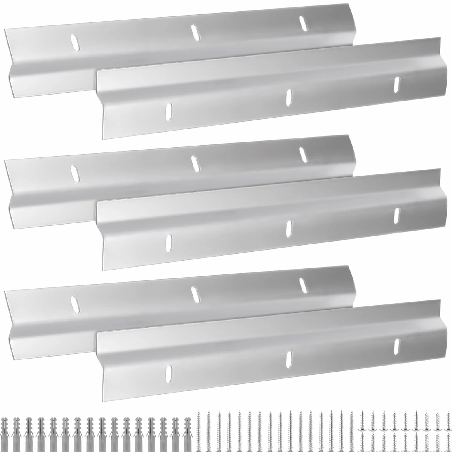 YAYODS 6 abrazaderas en Z para colgar - 30 cm French Cleat Riel de suspensión con tornillos - Soportes de pared entrelazados para fotos, espejos, obras de arte, pinturas