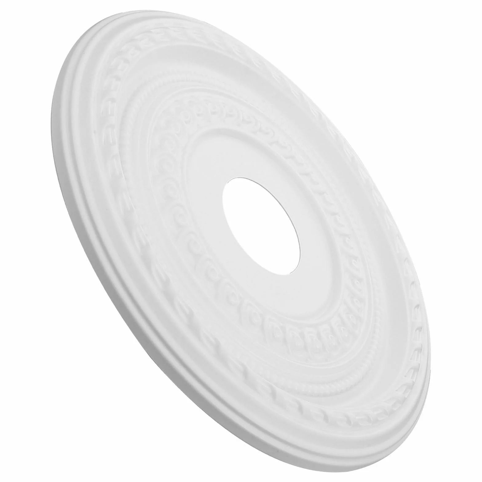 CALLARON Medallón de Techo Redondo de Pu Blanco 41 Cm para Luminaria Colgante, Accesorio de Iluminación Resistente y Compatible, Adecuado para Decoración de Hogar y Renovación de Lámparas