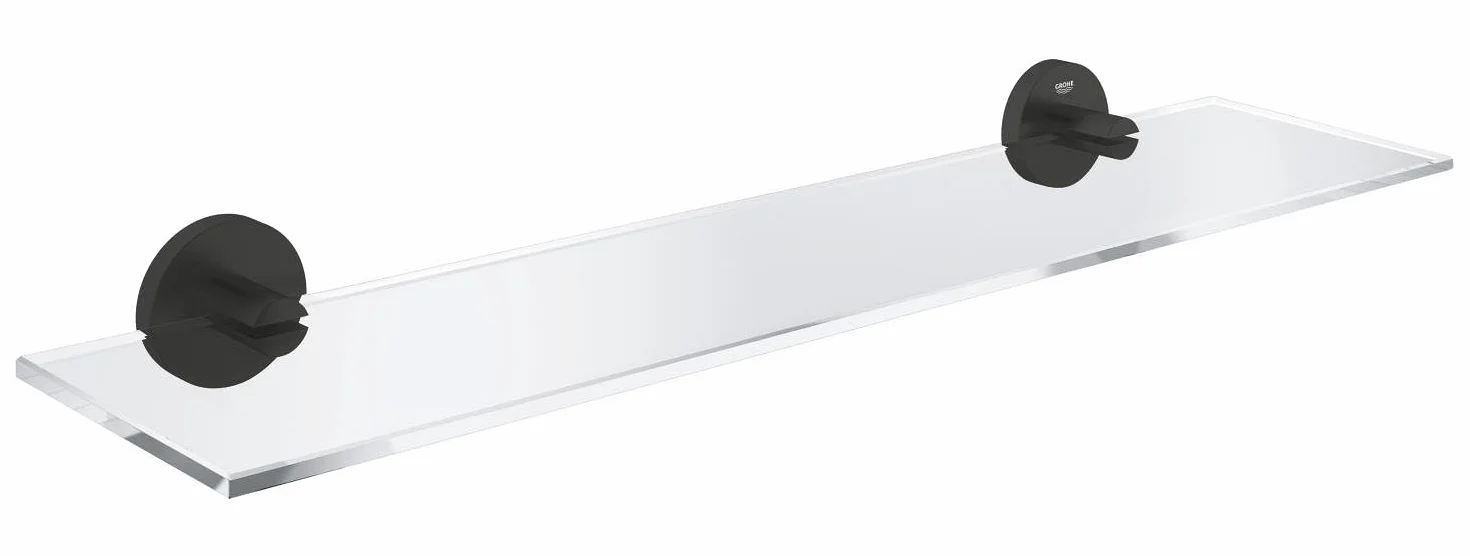 GROHE Start Quickfix - Repisa de cristal 530 mm, Negro Mate 412022430