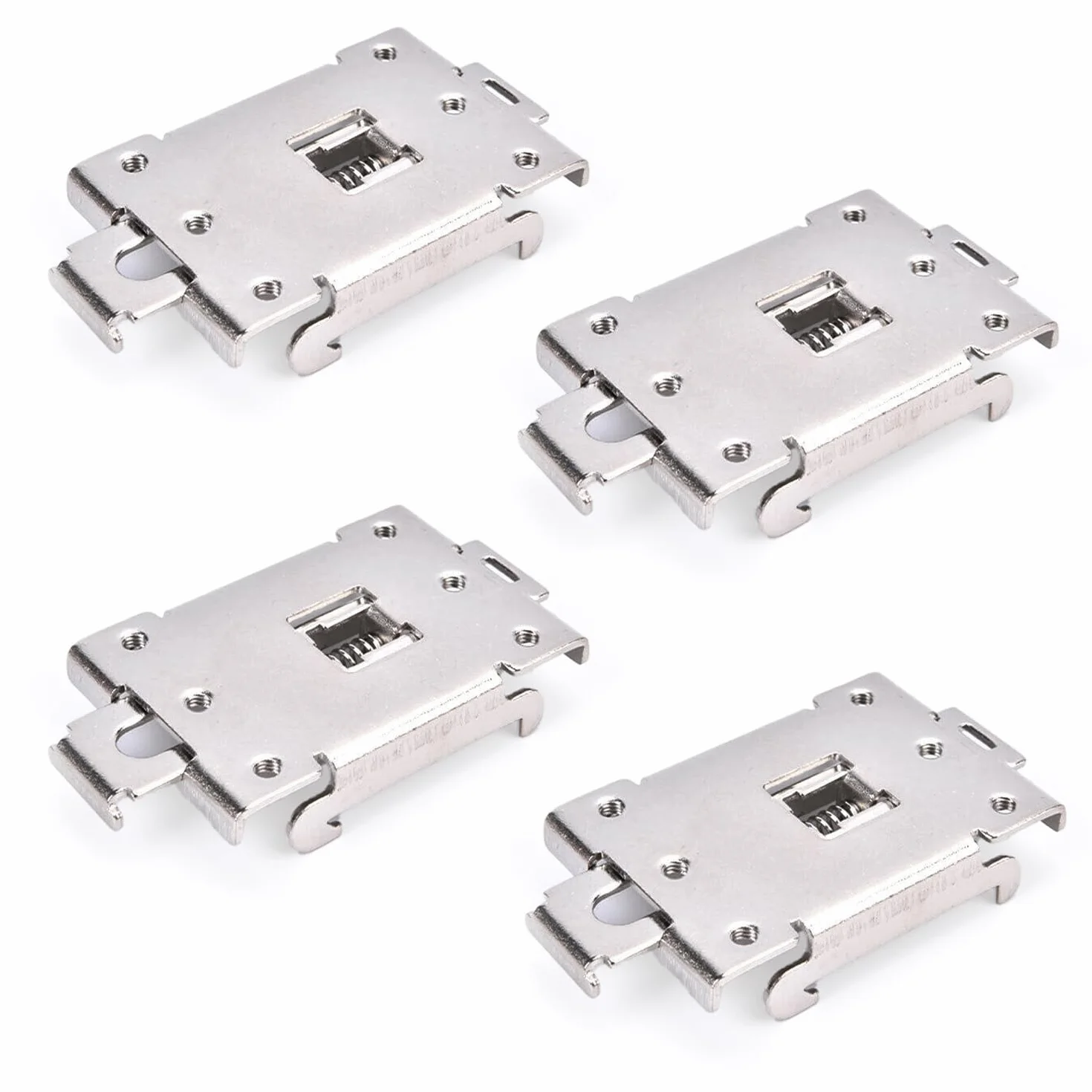 4 Piezas Pinza de Sujeción para Relé de Estado Sólido, Con Tornillos de Fijación, Proporciona una Sujeción Estable, Adecuada para Adaptador de Carril DIN de 35 mm (tamaño uniforme)
