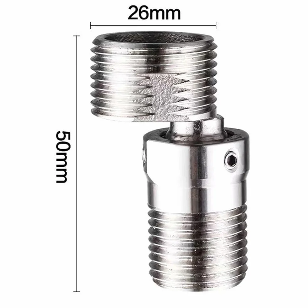 Adaptador grifo ducha giratorio 360° acero ángulo ajustable montado pared