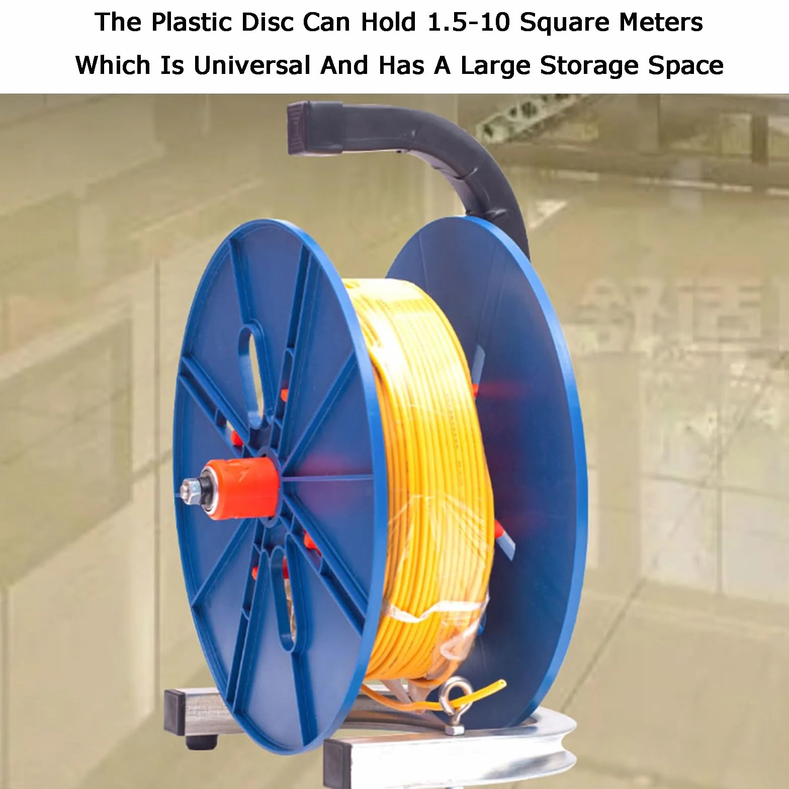 Organizador portátil de cables y mangueras, estante de carrete resistente para almacenamiento, solución antienredos para cables de extensión, mangueras de jardín, cables
