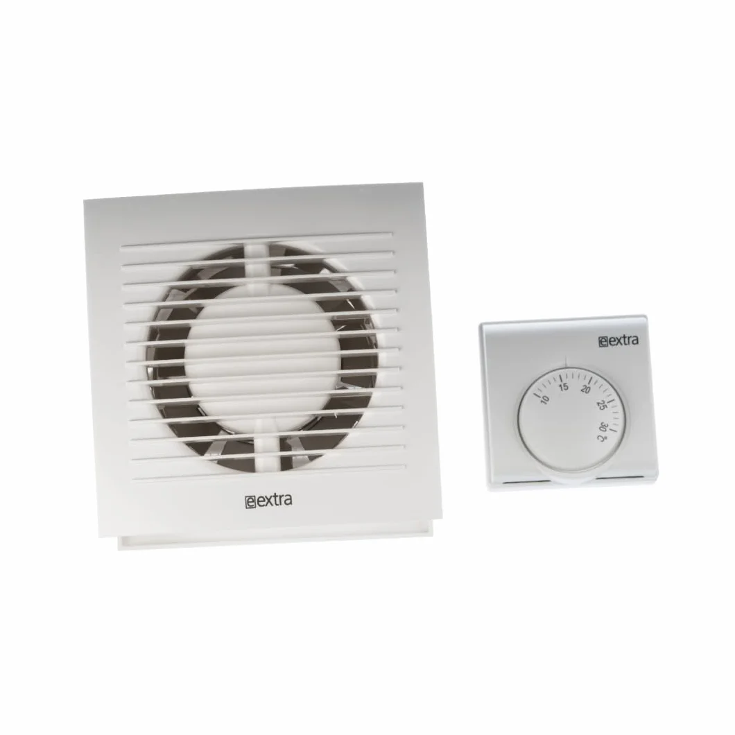 Europlast Ø 125 mm Intercambiador de calor con termostato – Kit de distribución de calor de pared – Plástico blanco