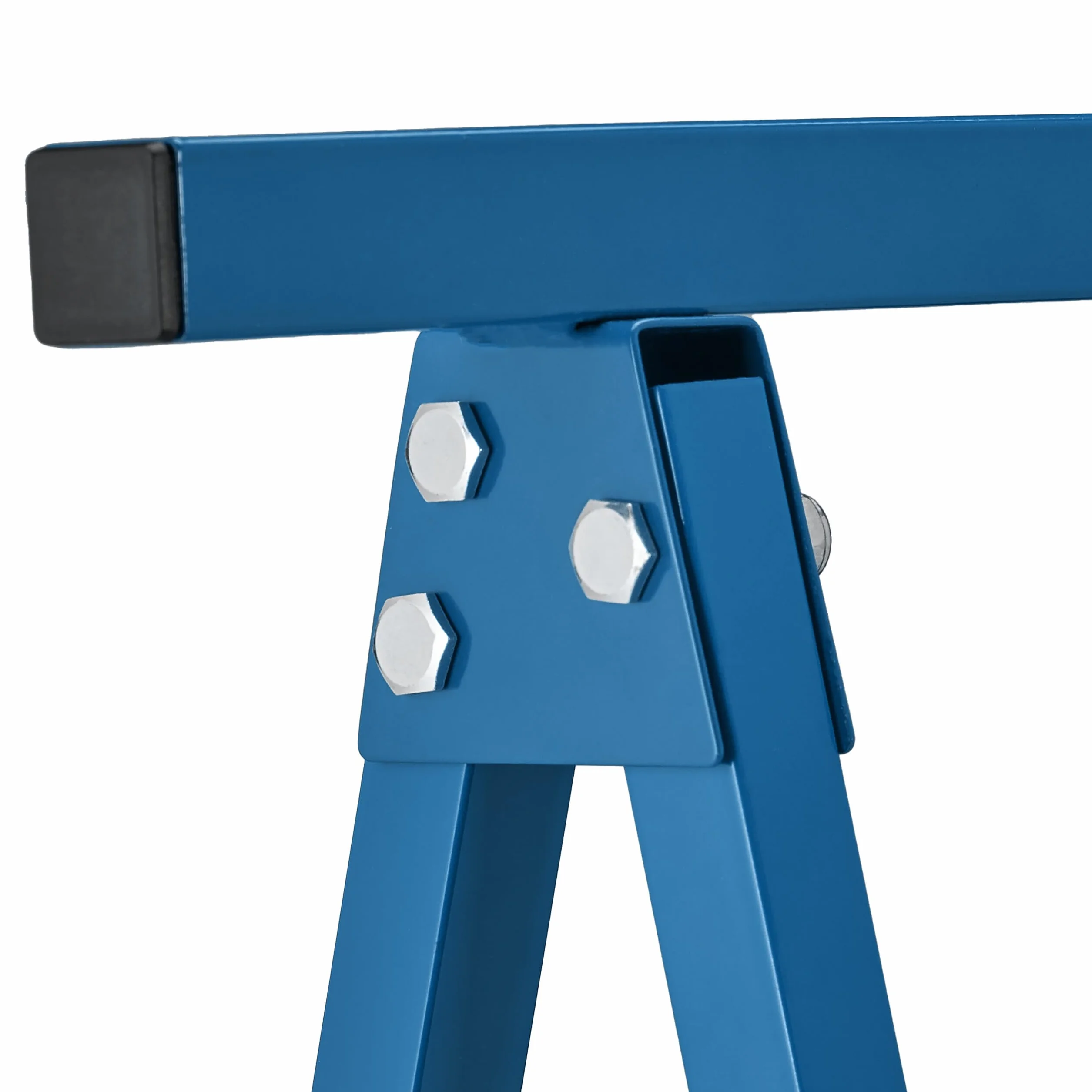 Relaxdays Arbeitsbock 2er Blau Caballetes de Trabajo en Set de 2, Plegables, 100 kg, 74 x 78 x 40 cm, Borriquetas de Taller, Pintor, Azul, Acero