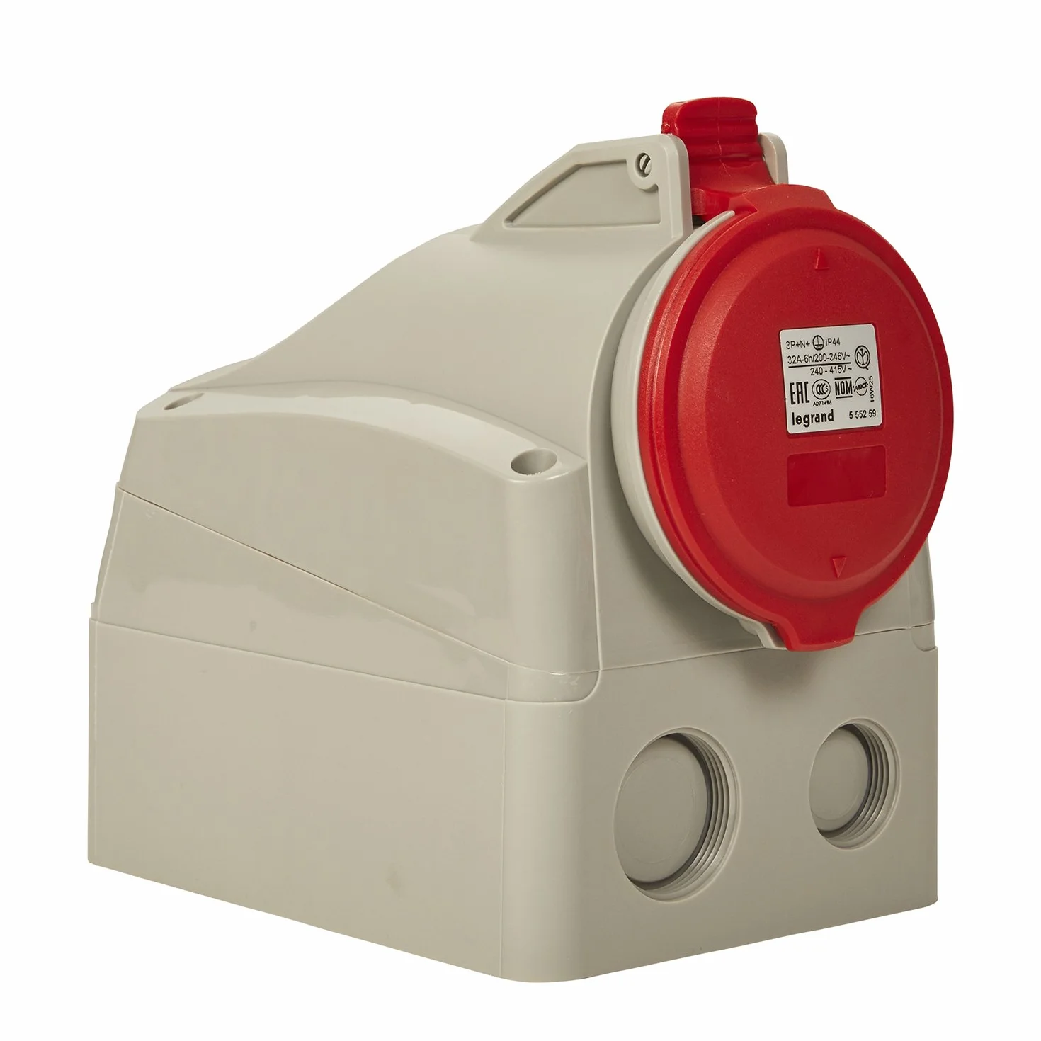 Legrand - Enchufe empotrable, 32 A, rojo, 1