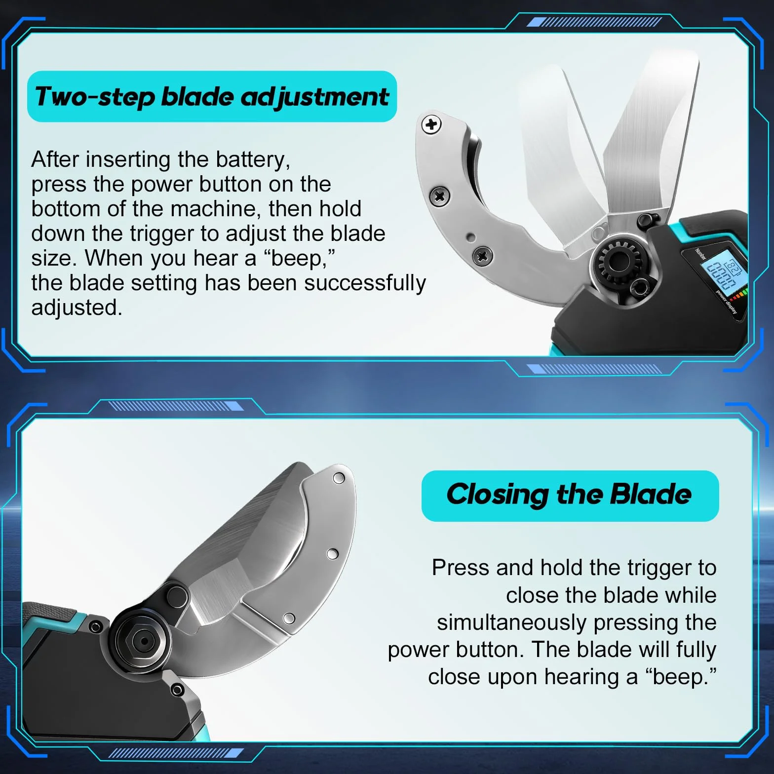 Cortatubos Eléctrico Inalámbrico Compatible con Makita 18V, Tijera Eléctrica de Litio con Motor Brushless para PVC, PPR, PE, PEX y Tubos de Plástico, Capacidad 50 mm (Sin Batería)
