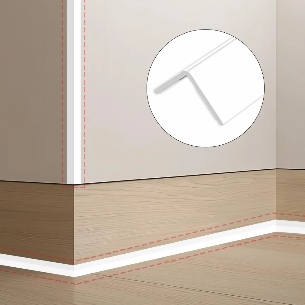 Cantos Autoadhesivos Protector Esquinas Pared Moldura Decorativa Adhesiva Blanco 4cm×5m