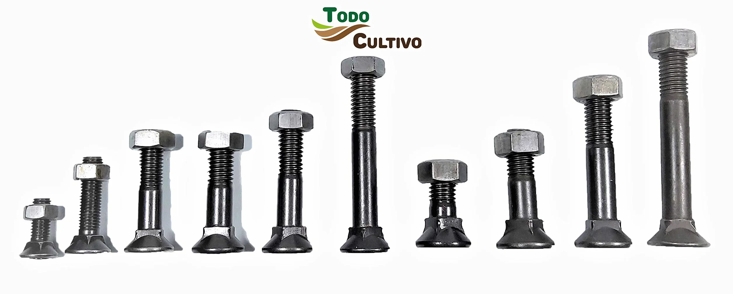 Tornillo de Arado 11X60 DIN 608. Caja 50 Uds. Tornilleria de máxima calidad marca San Lorenzo, con cabeza avellanada especial rejas de arado.