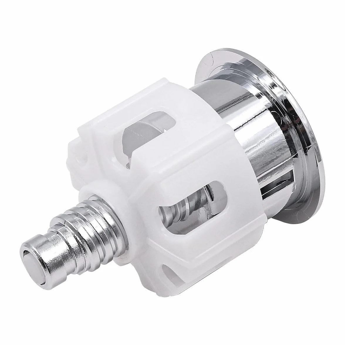 POFET Reemplazo de botón pulsador para Inodoro, botón de Drenaje Doble Redondo, Adecuado para Aberturas de 33mm a 49mm