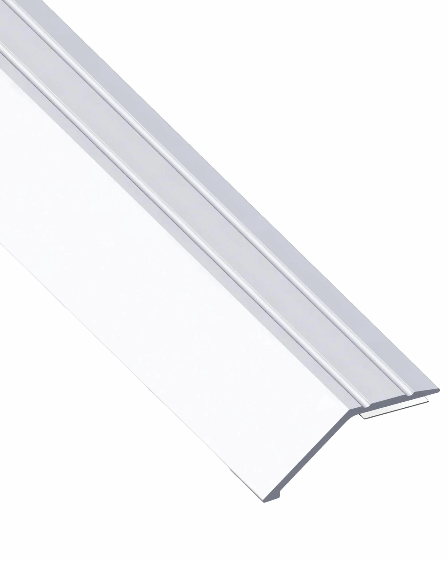Gedotec perfil de transición compensación de altura plata 2000 mm aluminio I Longitud 2 m - acortable Anchura 41 mm I Fabricado en Alemania I Listón final aluminio anodizado, listones autoadhesivos