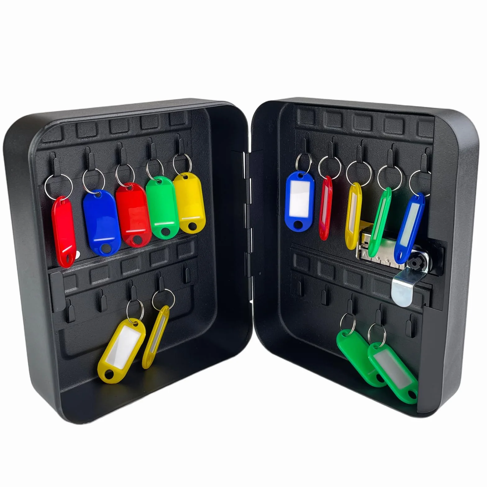 Caja de Seguridad para Llaves de Metal, 20 Dígitos, Cerradura de Combinación, Negro