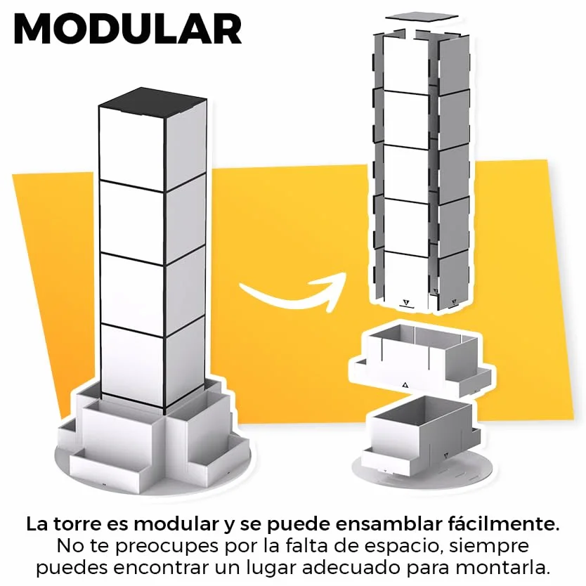 Planificador Semanal con TORRE y PIZARRA - Organizador Semanal, Calendario de Estudio - Ahorra Espacio