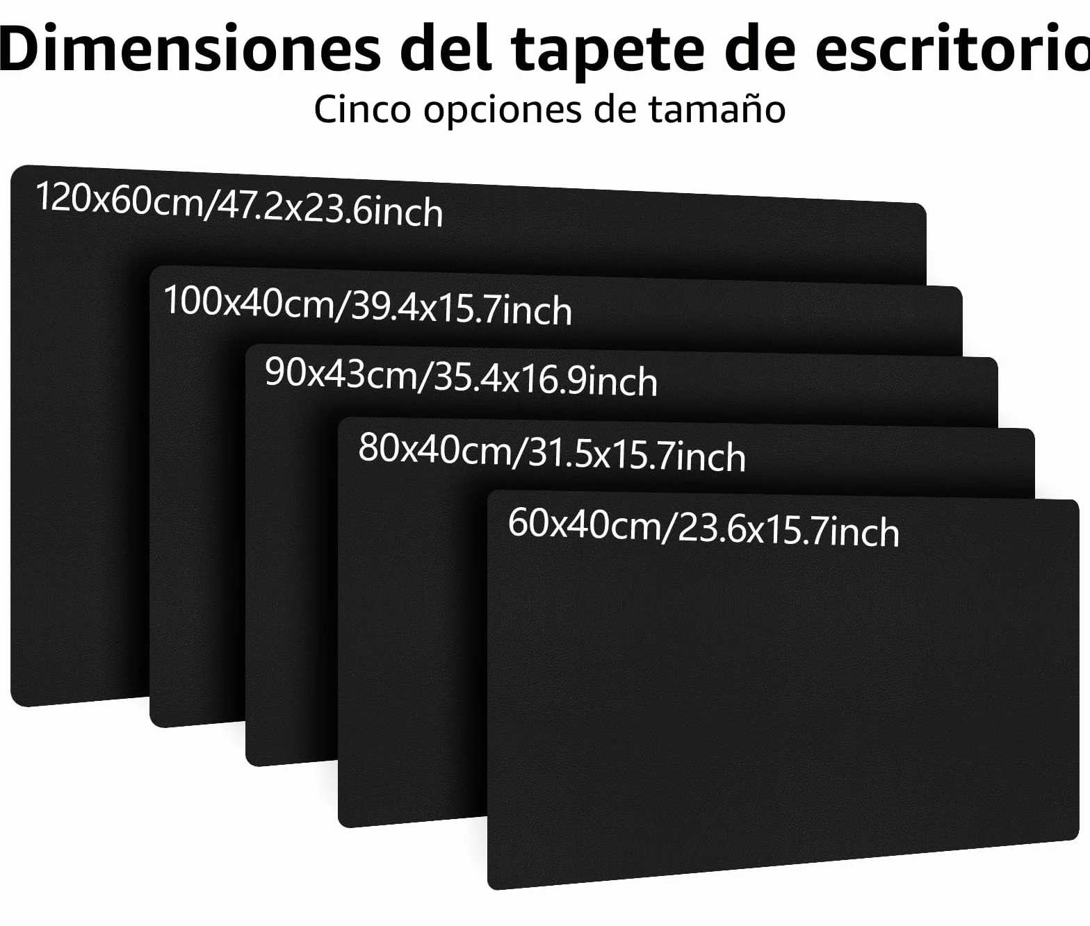 Niviy Alfombrilla Escritorio Negro 80x40cm Tapete Cuero PU Impermeable Antideslizante