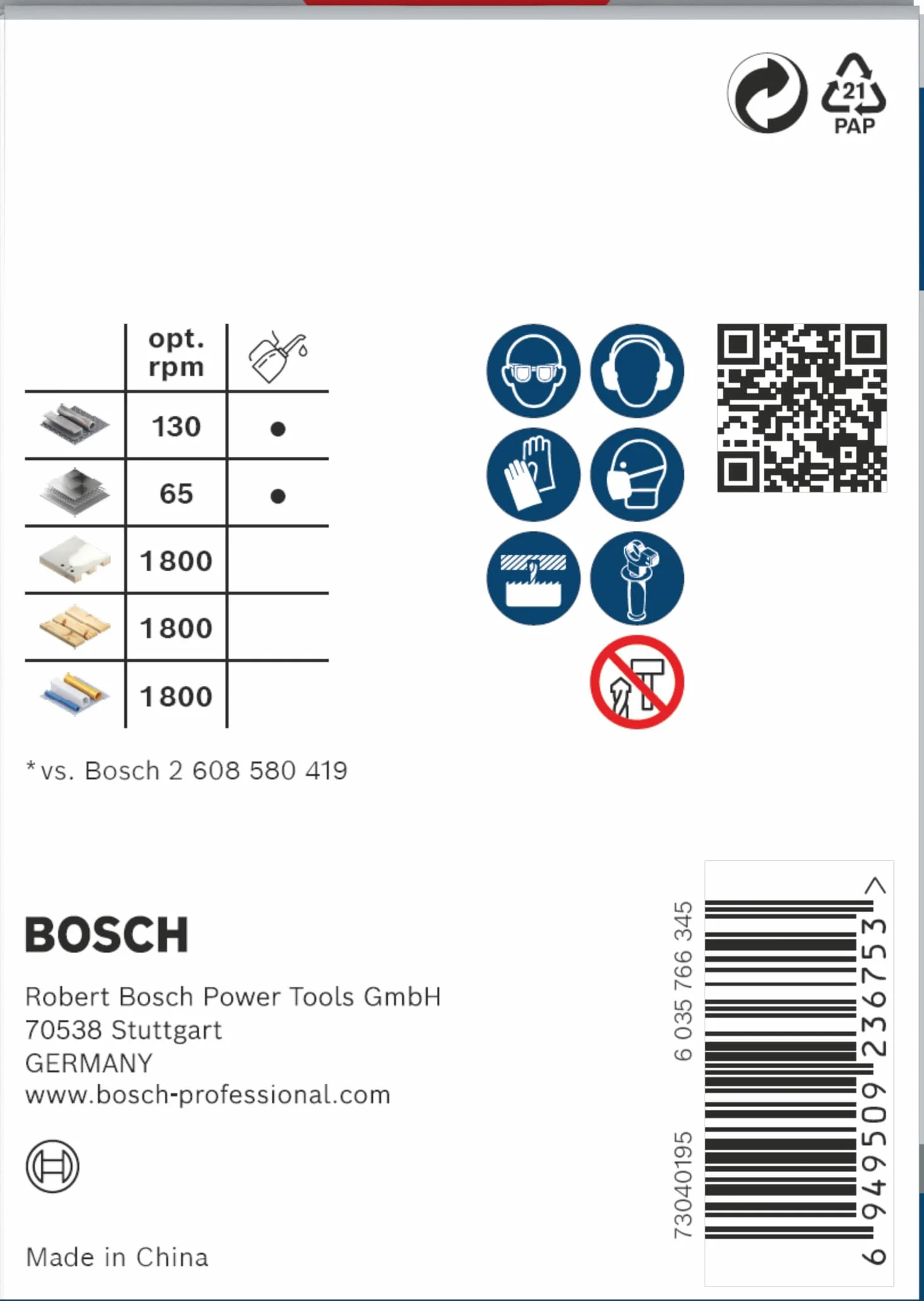 Bosch 1x Sierra de corona PRO Multi Material (para Madera blanda, Cartón-yeso, Ø 68 mm, Professional Accesorios Taladro)