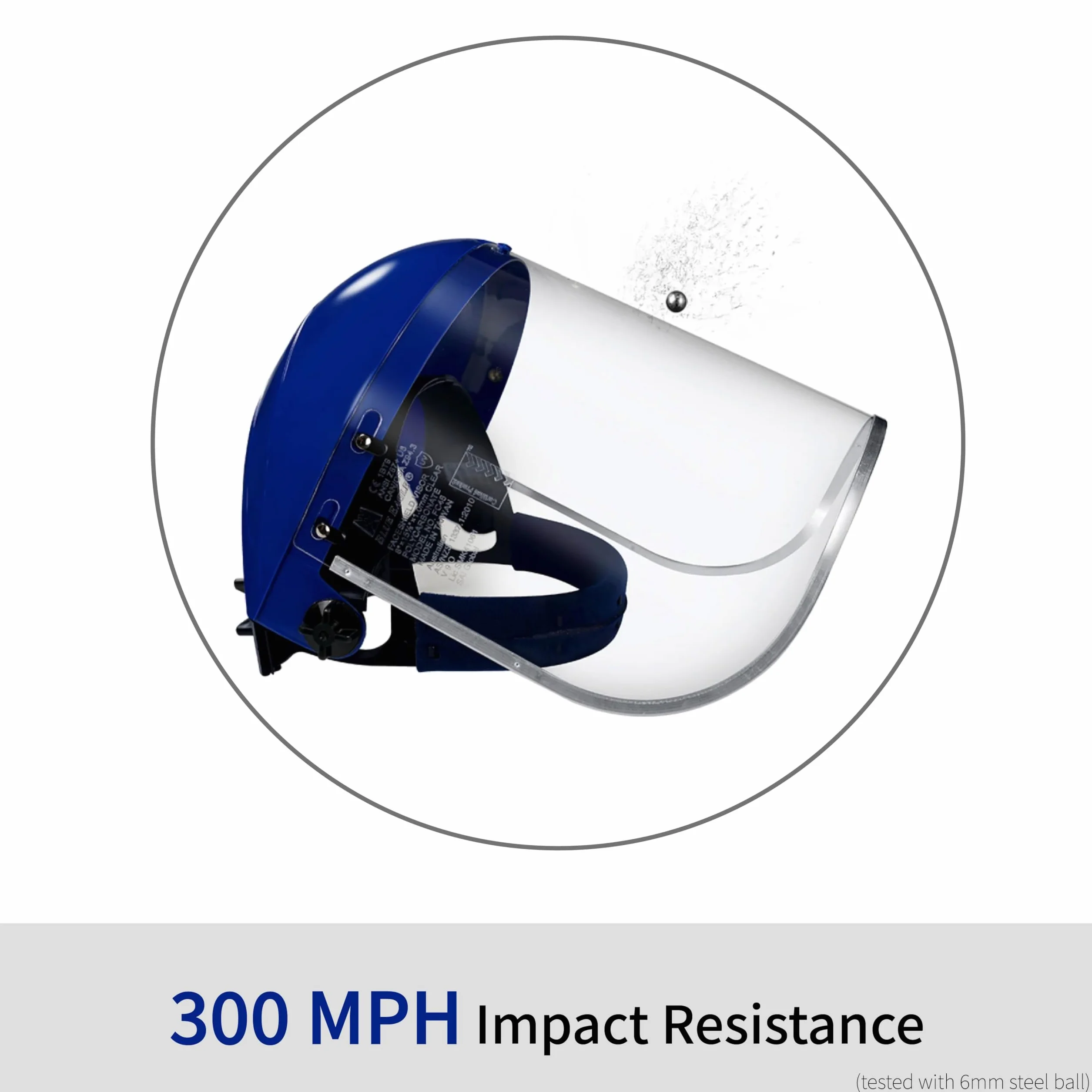 AONELAS Blue Eagle Blue Eagle - Visera facial de seguridad para cara completa a los impactos (B1BL+FC48) | Claro | Visor de policarbonato extrusión de grado extrusivo | 1 juego + visor de repuesto