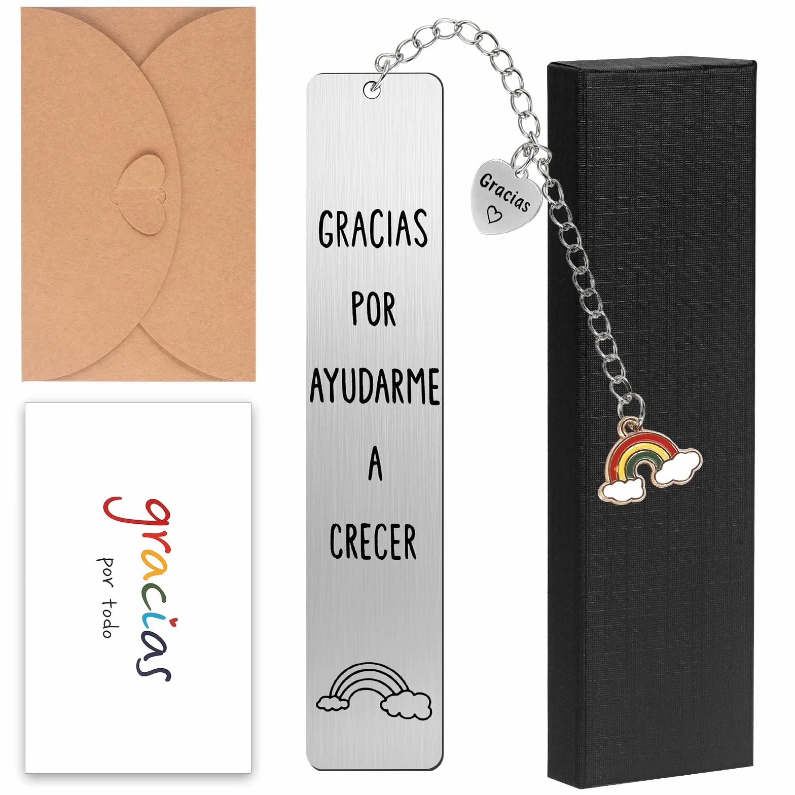 Elegante Marcapáginas 13 x 2.6 cm Regalo para Maestros con Caja