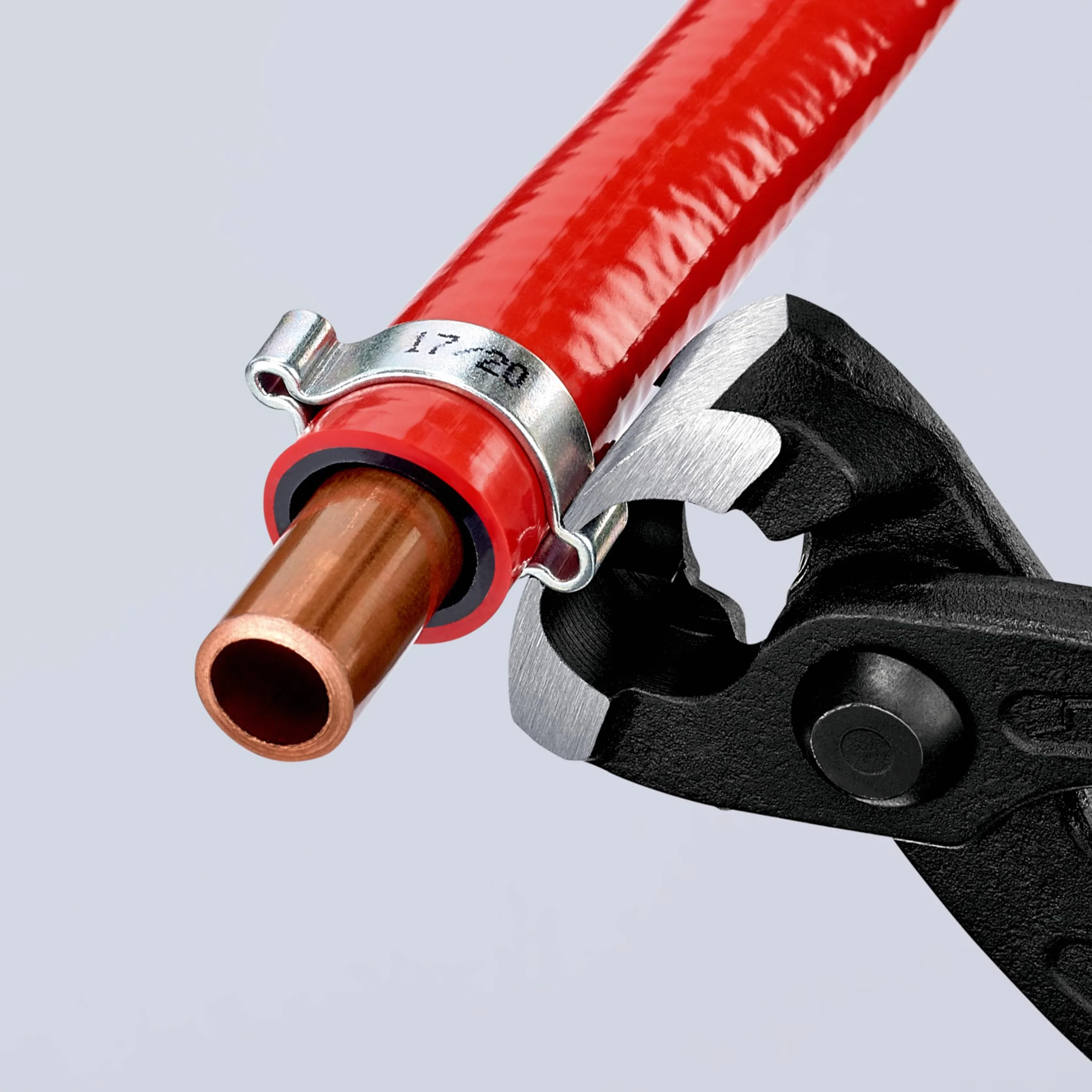 KNIPEX - 10 99 i220 Tools - Alicates de abrazadera de oreja, mandíbulas delanteras y laterales (1099i220), rojo