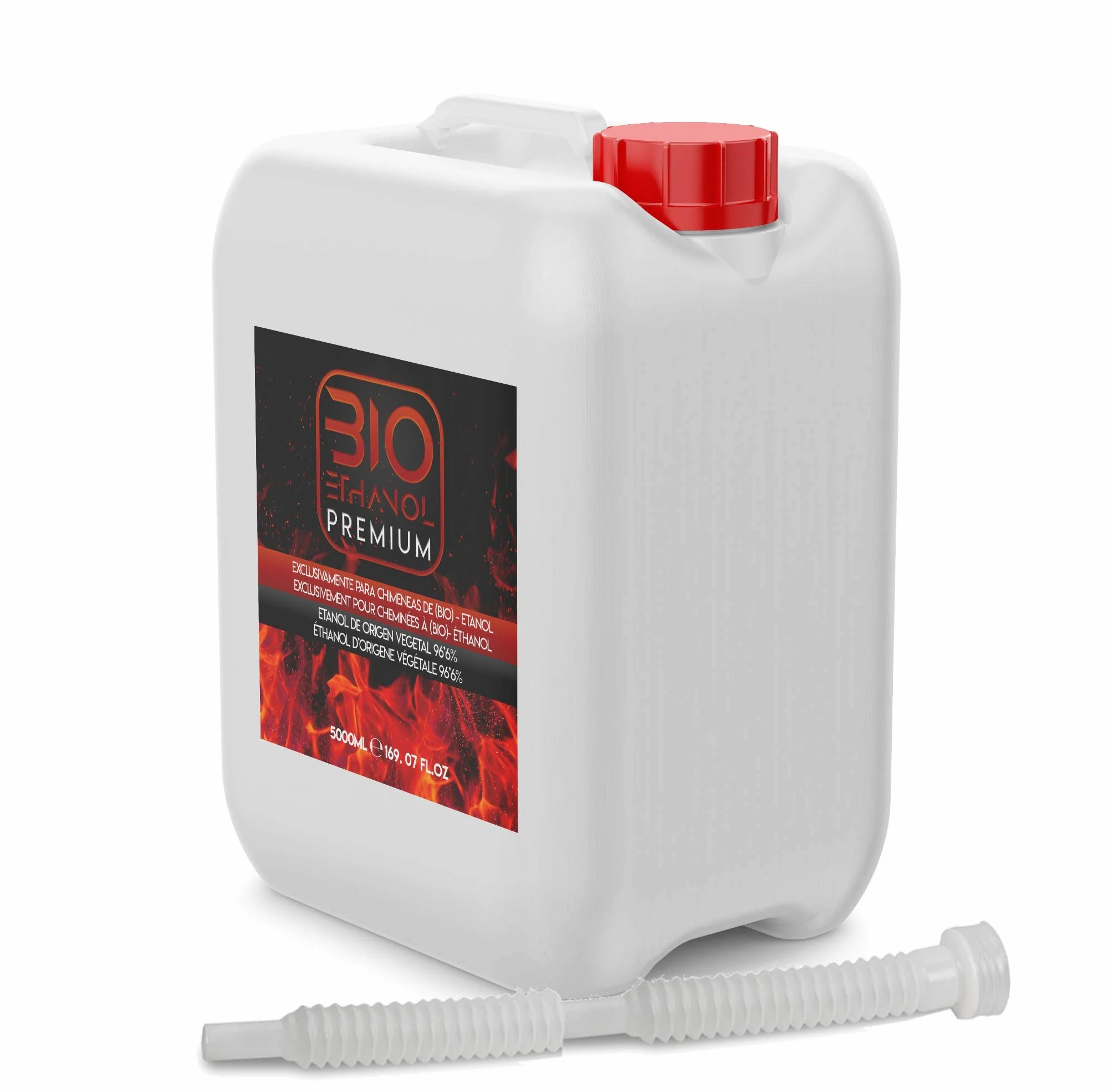 Bioetanol Premium 20 Litros con Embudo para Chimeneas