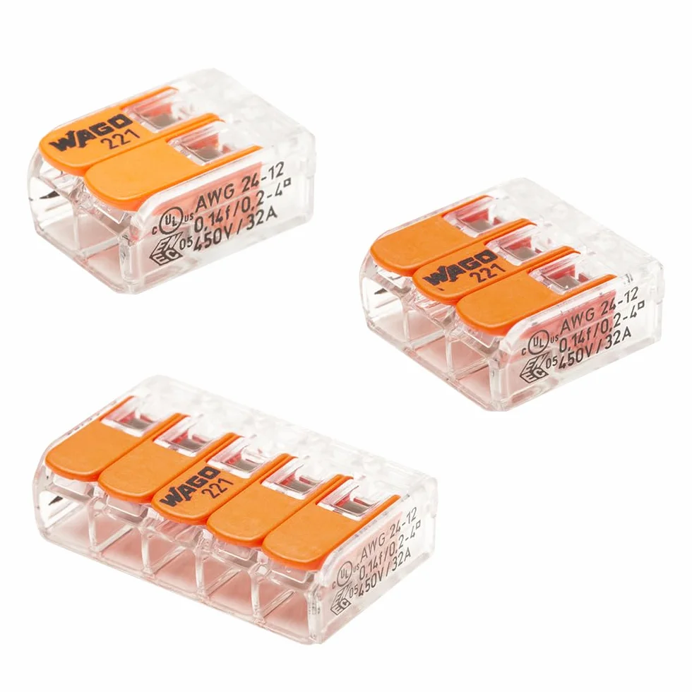 Caja WAGO abigarrada 80 terminales - 20 x 2, 45 x 3 y 15 x 5 Entradas
