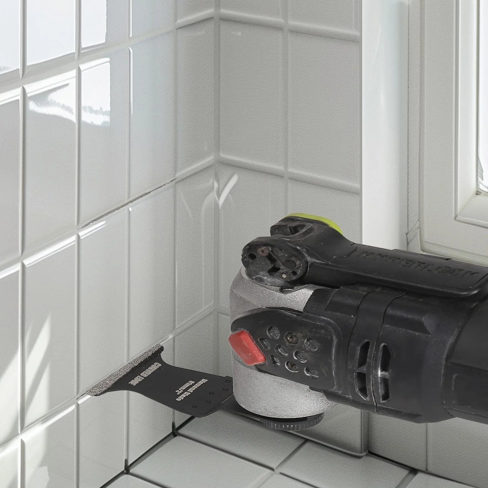 Paquete de 5 hojas de diamante multiherramienta con adaptador, hojas universales para quitar juntas de grano, hojas de liberación rápida para azulejos, ladrillo de aire, cemento, hormigón