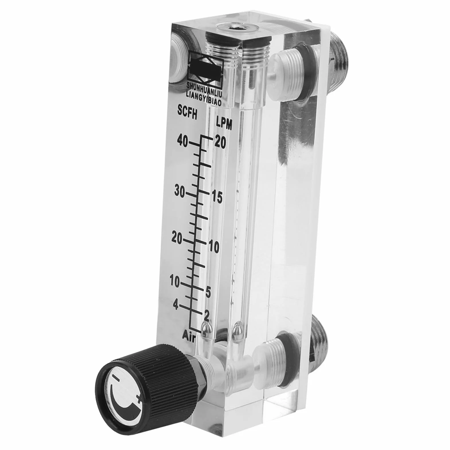 Medidor de Flujo de Gas Ajustable LZM-6T con Lecturas Intuitivas Tipo Panel para Medición de Tasa de Gas 2-20 LPM/4-40 SCFH