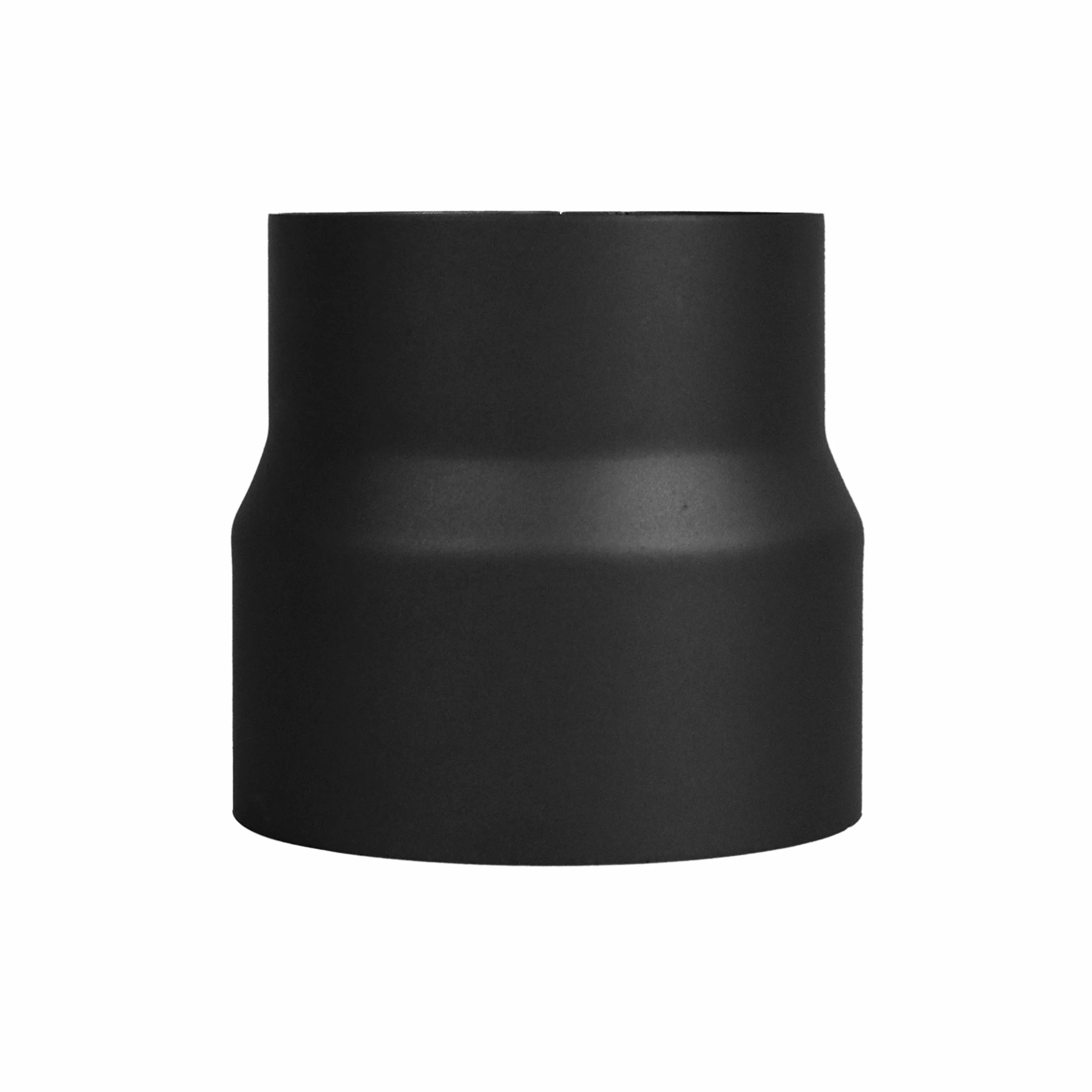 LANZZAS Reductor de tubo de estufa de 130 mm a 120 mm, color: negro-metálico - encuentre más tubos en nuestra gama, aquí.