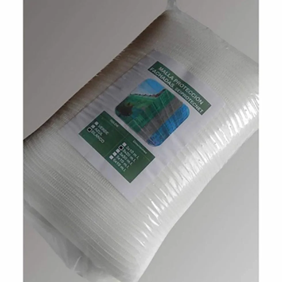 Malla Protección de Andamios y Fachadas 3x10mt HDPE (Blanco)