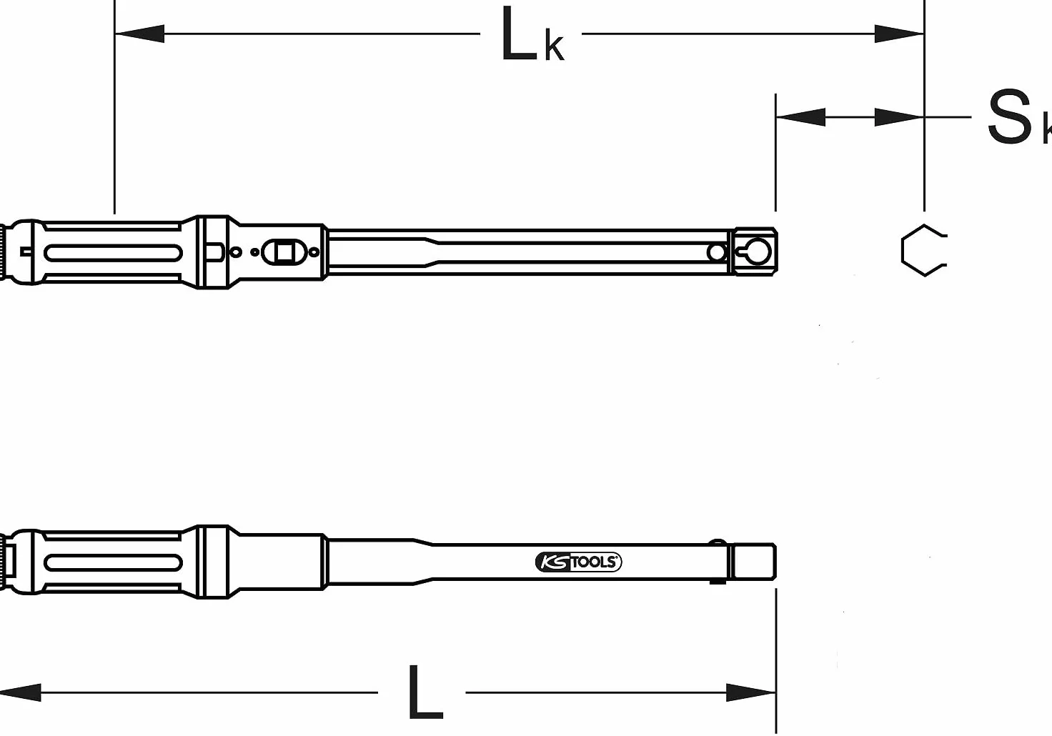 KS Tools 516.1612 - Llave dinamométrica con alojamiento cuadrado encajable (275 mm, 1-25 Nm, 9 x 12 mm)
