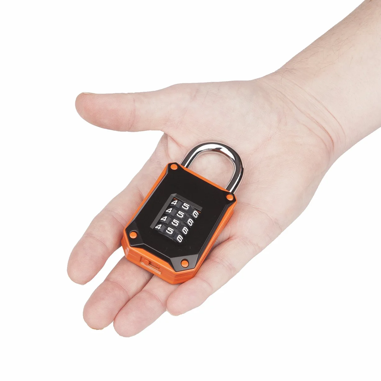 Candado para taquilla | Candado de combinación de 4 dígitos para gimnasio, escuela, trabajo, armario, puerta y más | 1 unidad, naranja