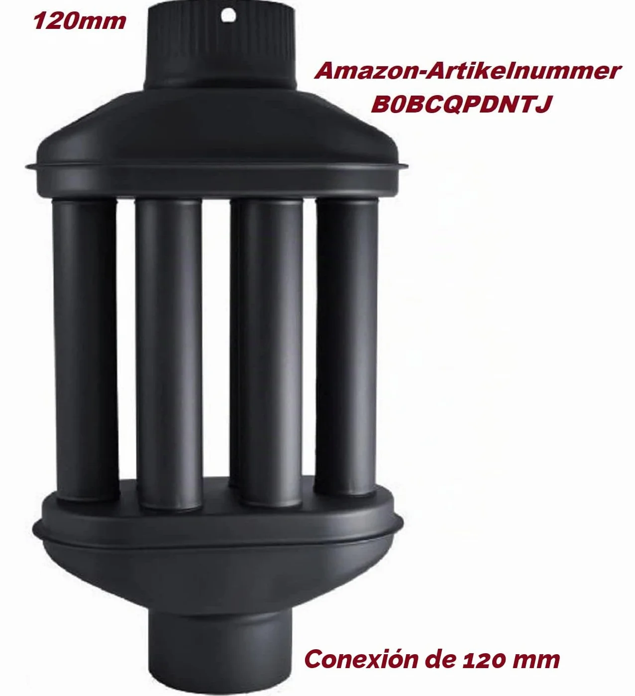 Intercambiador de calor de chimenea Intercambiador de aire caliente, enfriador de gas de escape, diámetro de 130 m, 6 tubos con amortiguador
